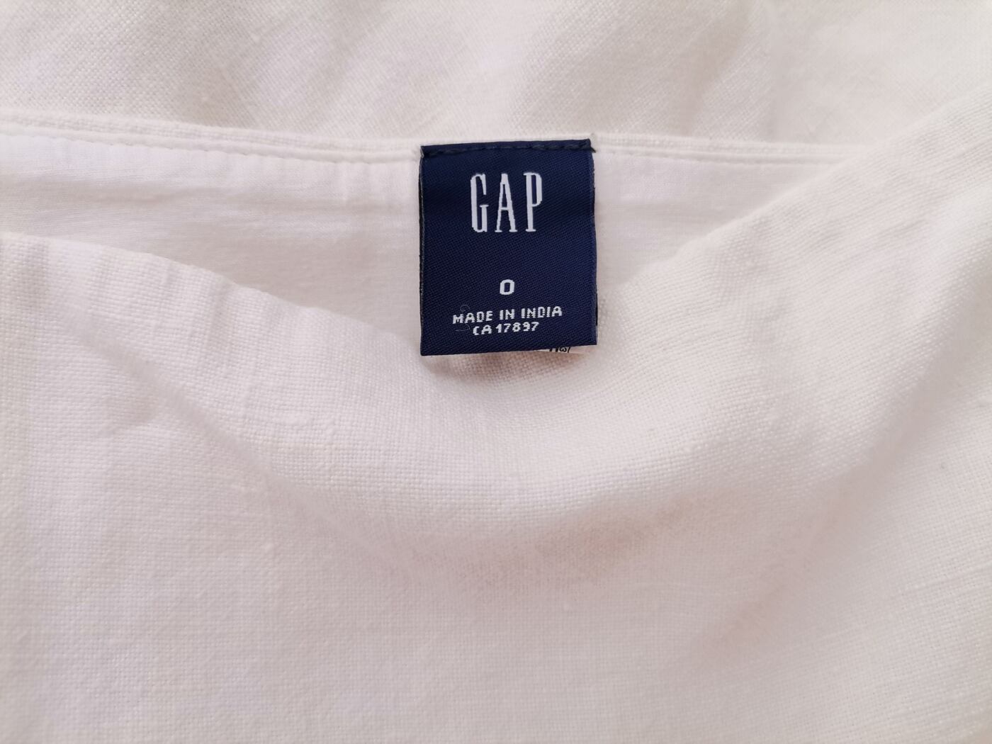Gap Rozmiar 0 (34) Kolor Kremowy Spódnica Rozkloszowana Midi Materiał Len 100%