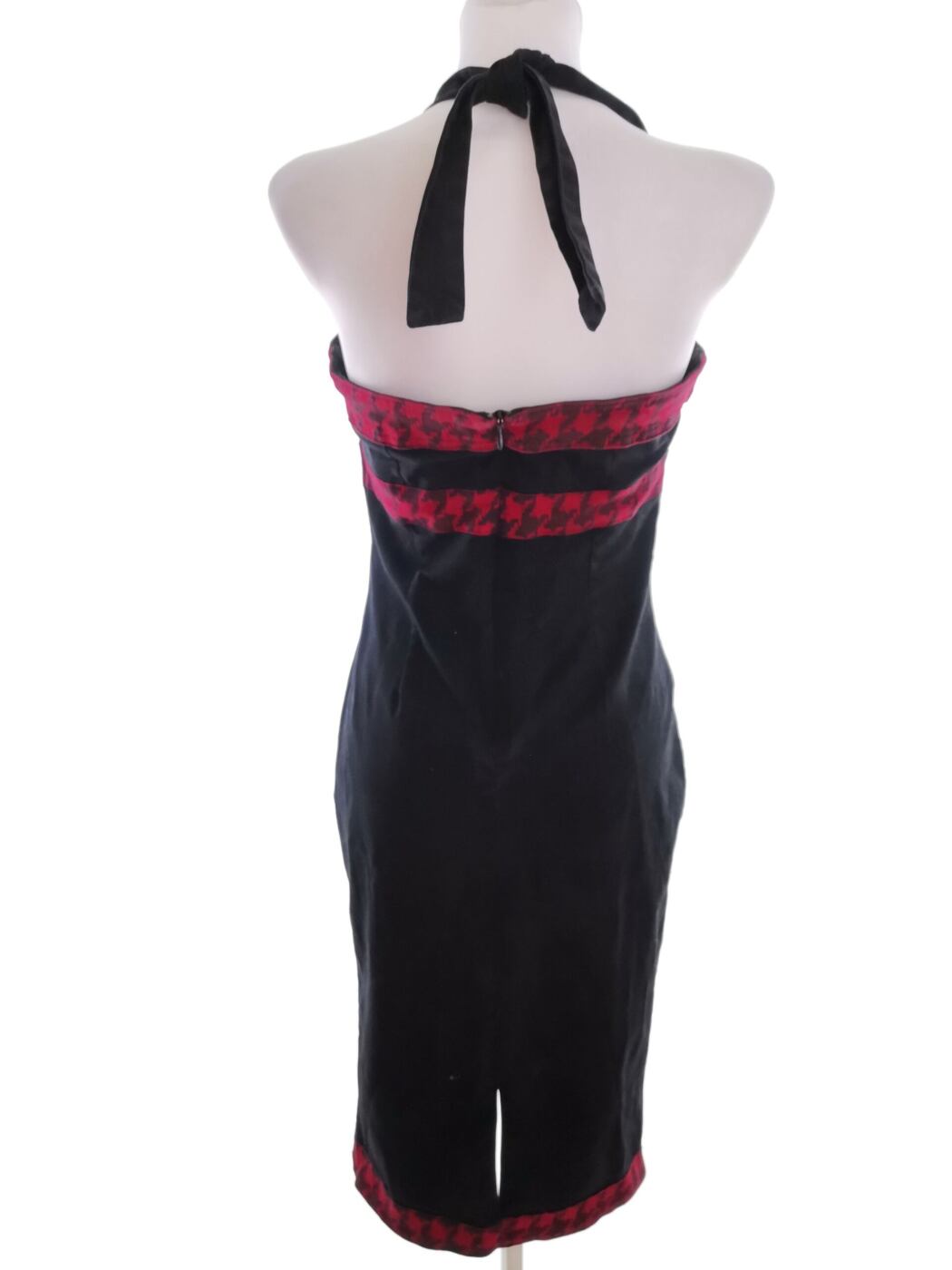 Collectif Rozmiar 12 (40) Kolor Czarny Halter Sukienka Ołówkowa Bezrękawnik Midi Materiał Bawełna Collectif Rozmiar 12 (40) Kolor Czarny Halter Sukienka Ołówkowa Bezrękawnik Midi Materiał Bawełna