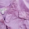 Un Deux Trois 123 Rozmiar 42 Kolor Lawendowy Split Crew Neck Bluzka Zapinana Rękaw 3/4 Materiał Ramie