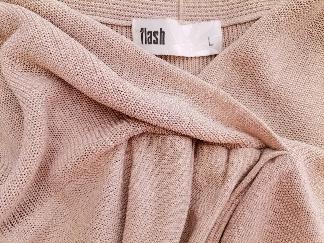 Flash Rozmiar L Kolor Beżowy W serek Sukienka Sweterkowa Bezrękawnik Midi Materiał Bawełna Flash Rozmiar L Kolor Beżowy W serek Sukienka Sweterkowa Bezrękawnik Midi Materiał Bawełna