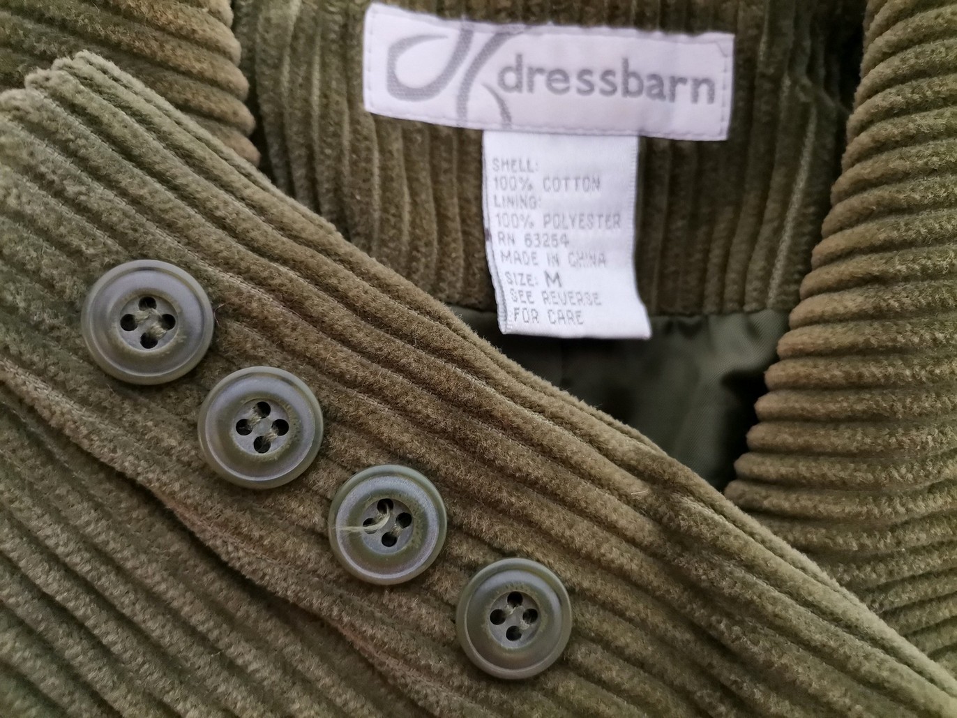 IMG_20210729_120324.jpg Dressbarn Rozmiar M Kolor Khaki Kołnierz Żakiet z zapięciem Długi rękaw Materiał Bawełna 100%
