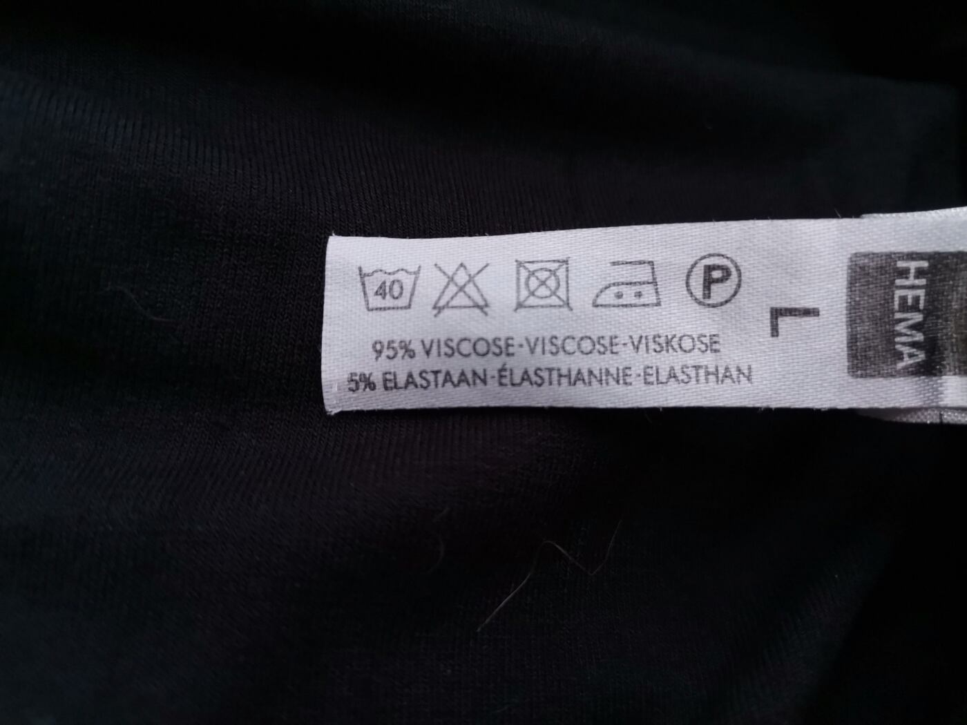 HEMA Rozmiar L Kolor Czarny W serek Sukienka Sweterkowa Długi rękaw Midi Materiał Wiskoza