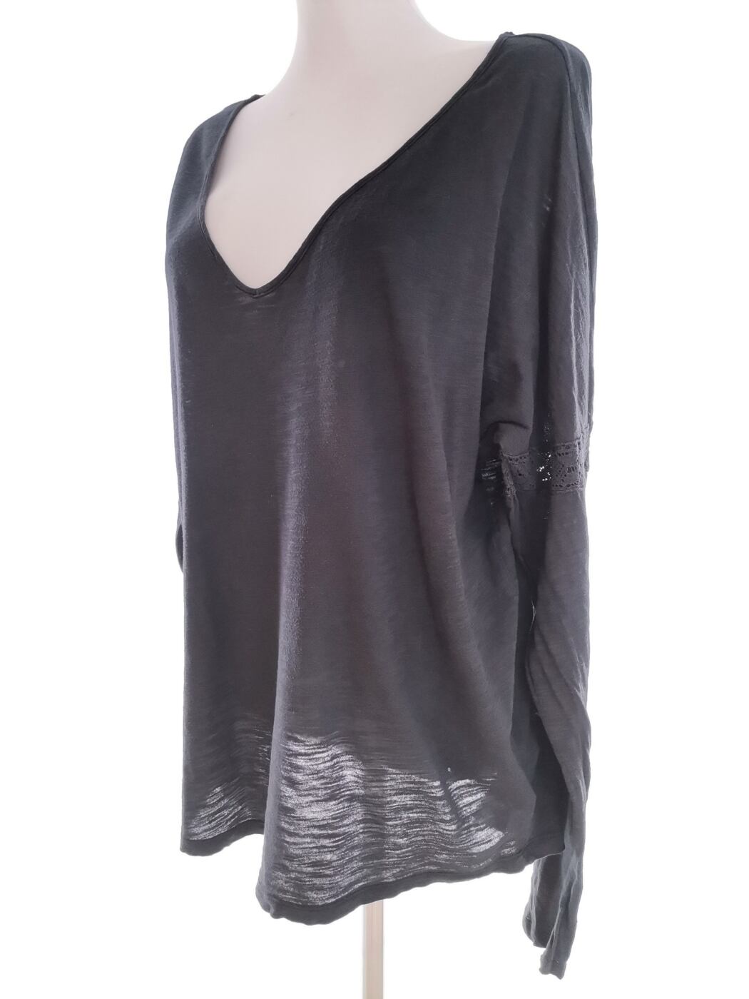 Gap Rozmiar XL Kolor Granatowy W serek Tunika Bluzka Długi rękaw Materiał Bawełna 100% Gap Rozmiar XL Kolor Granatowy W serek Tunika Bluzka Długi rękaw Materiał Bawełna 100%