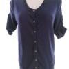 Hilfiger denim Rozmiar XL Kolor Granatowy Okrągły dekolt Bluzka Popover Guziki Krótki rękaw Materiał Bawełna 100%