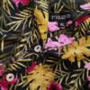 Risoe Rozmiar XL Kolor Zielony Pasy Split Crew Neck Bluzka Popover Guziki Rękaw 3/4