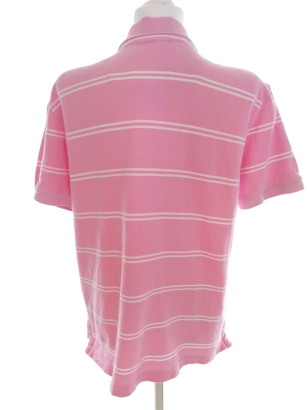 IMG_20210730_134642.jpg ABERCROMBIE & FITCH Rozmiar XL Kolor Różowy Pasy Kołnierz Koszulka Polo Krótki rękaw Materiał Bawełna 100%