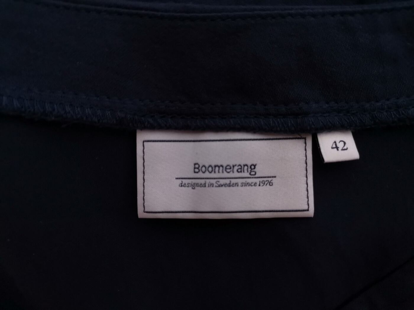 BOOMERANG Rozmiar 42 Kolor Granatowy W serek Bluzka Długi rękaw Materiał Wiskoza 100%
