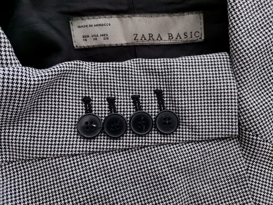 IMG_20210802_140444.jpg ZARA BASIC Rozmiar M Kolor Szary W serek Żakiet z zapięciem Długi rękaw