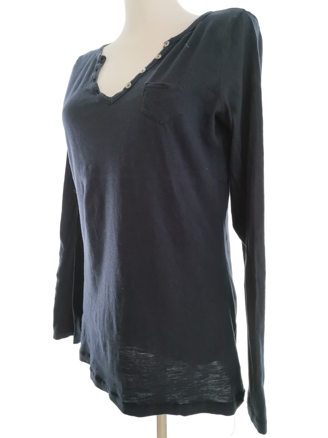 IMG_20210803_130827_0.jpg Stile Benetton Rozmiar 38/40 Kolor Granatowy Split Crew Neck Bluzka Długi rękaw