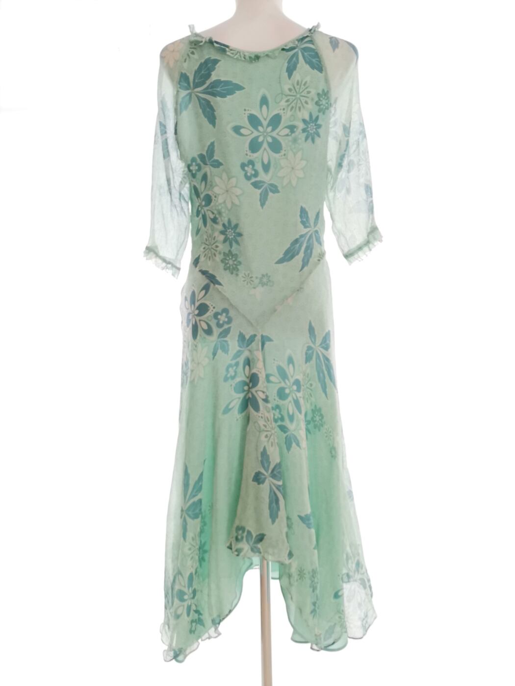 Designers At Debenhams Rozmiar 14 (42) Kolor Zielony W serek Sukienka Maxi Rękaw 3/4 Długa Materiał Jedwab 100% Designers At Debenhams Rozmiar 14 (42) Kolor Zielony W serek Sukienka Maxi Rękaw 3/4 Długa Materiał Jedwab 100%