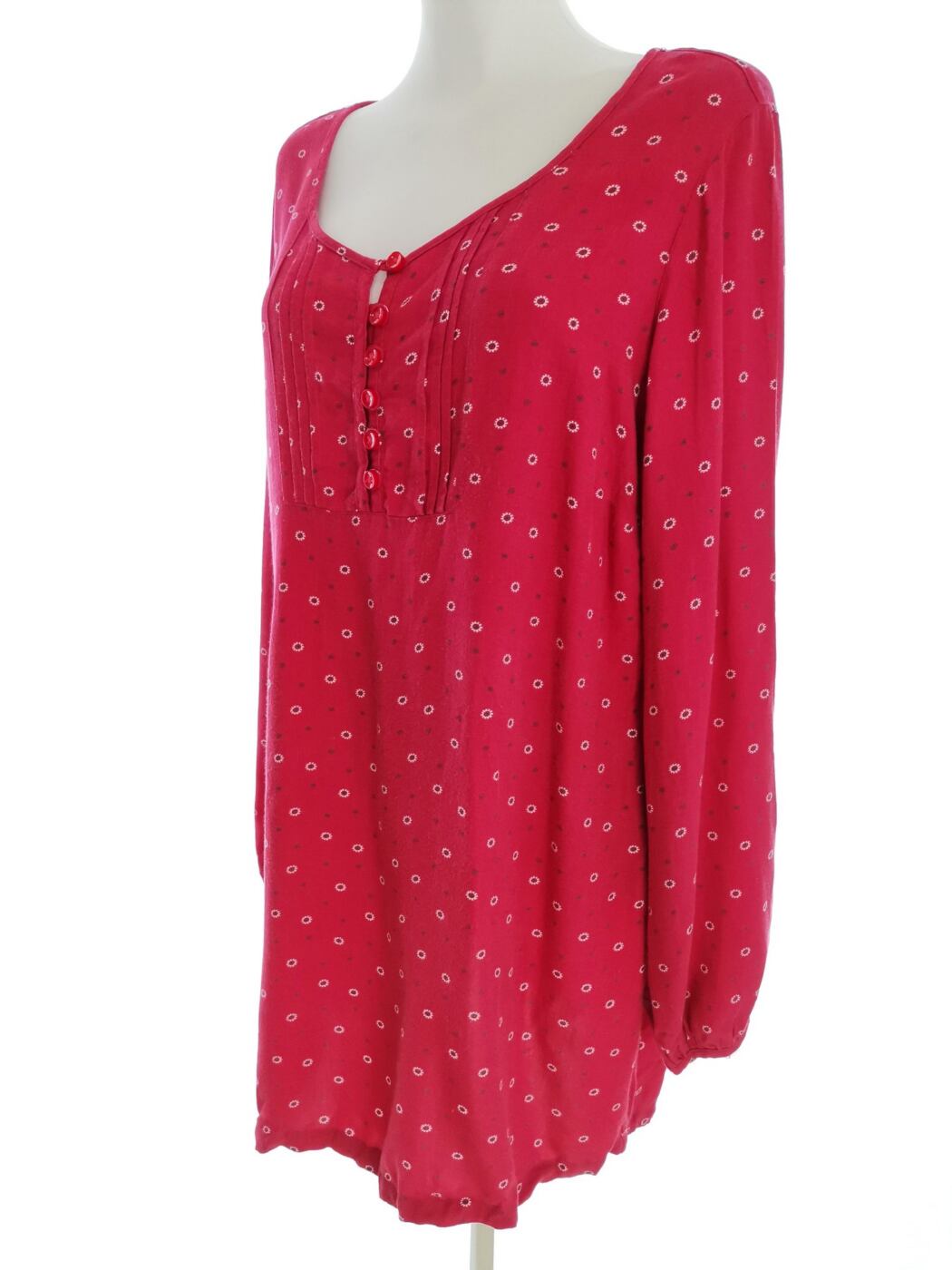 Laura ashley Rozmiar 12 (38) Kolor Czerwony Okrągły dekolt Tunika Popover Bluzka Długi rękaw Materiał Wiskoza 100% Laura ashley Rozmiar 12 (38) Kolor Czerwony Okrągły dekolt Tunika Popover Bluzka Długi rękaw Materiał Wiskoza 100%