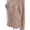 Rocha. John Rocha Rozmiar 10 (38) Kolor Beżowy Crew Neck Sweter Długi rękaw Materiał Akryl Dzianina kablowa