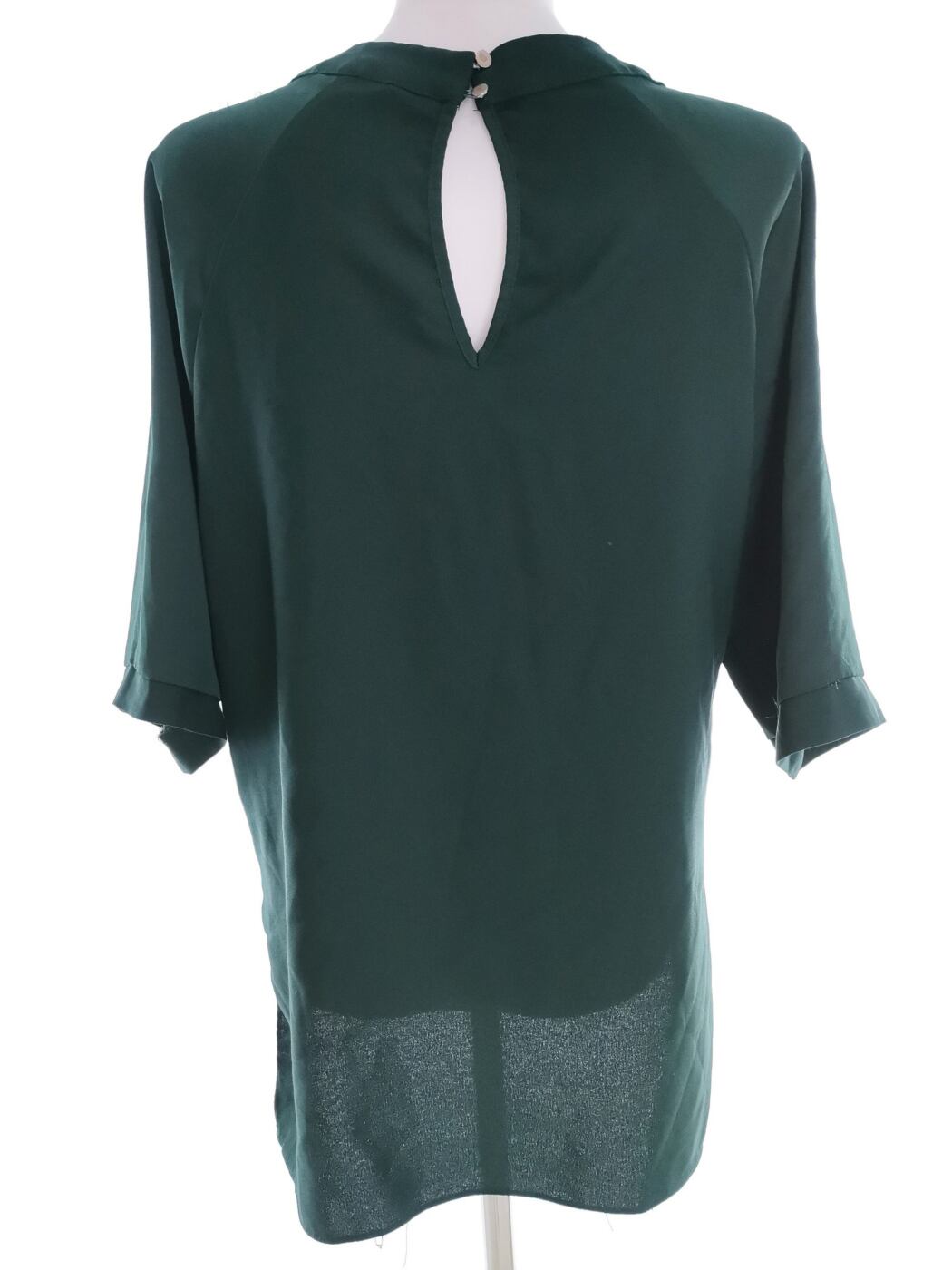 River island Rozmiar 14 (40) Kolor Szmaragdowy Okrągły dekolt Bluzka Rękaw 3/4