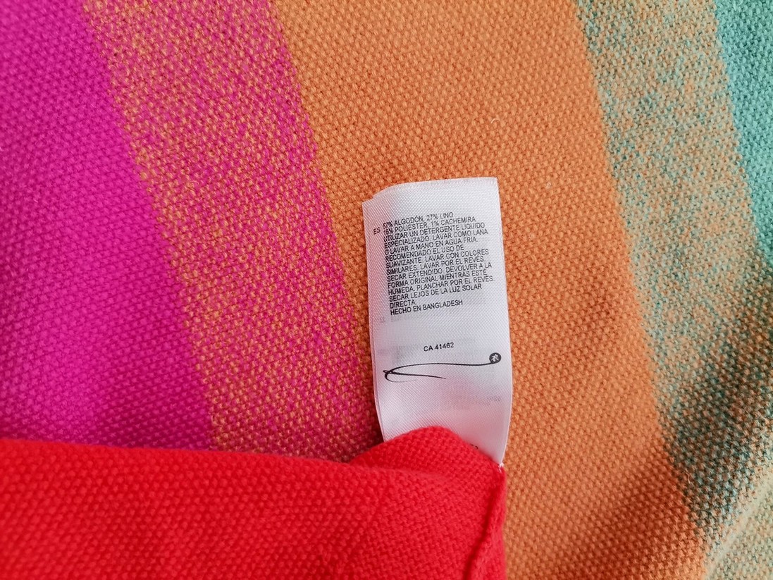 White stuff Rozmiar 8 (36) Kolor Kolorowa Pasy Okrągły dekolt Bluzka z dzianiny Rękaw 3/4 Materiał Bawełna
