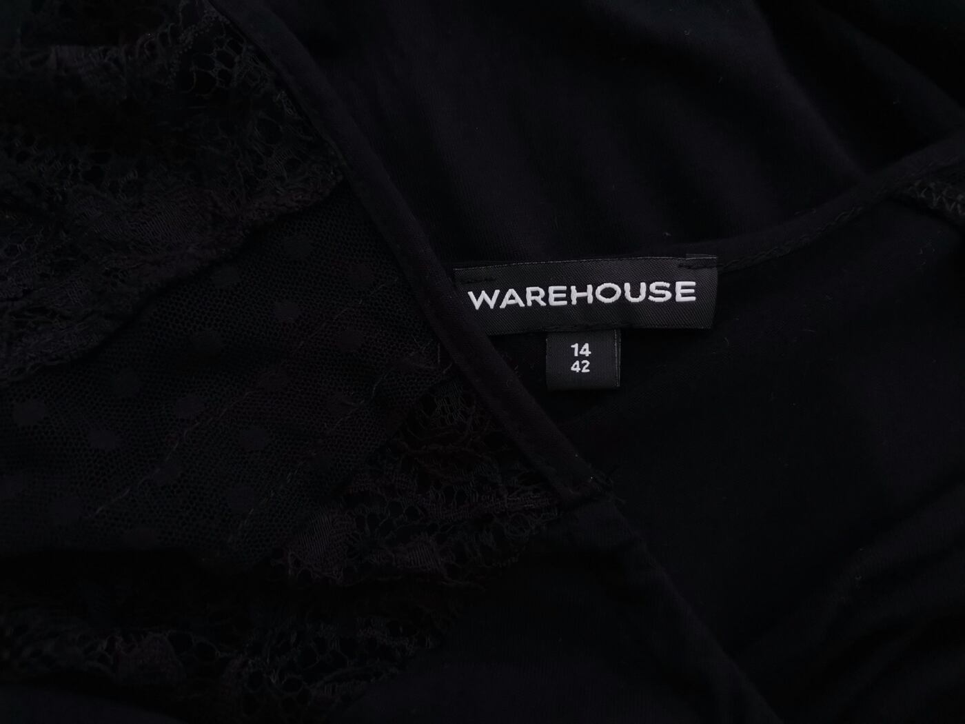 Warehouse Rozmiar 14 (42) Kolor Czarny Halter Sukienka Ołówkowa Krótki rękaw Do Kolan Materiał Wiskoza