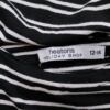 Heatons Holiday Shop Rozmiar 12/14 (40/42) Kolor Czarny Pasy Odkryte Ramiona Sukienka Maxi Bezrękawnik Długa Materiał Wiskoza