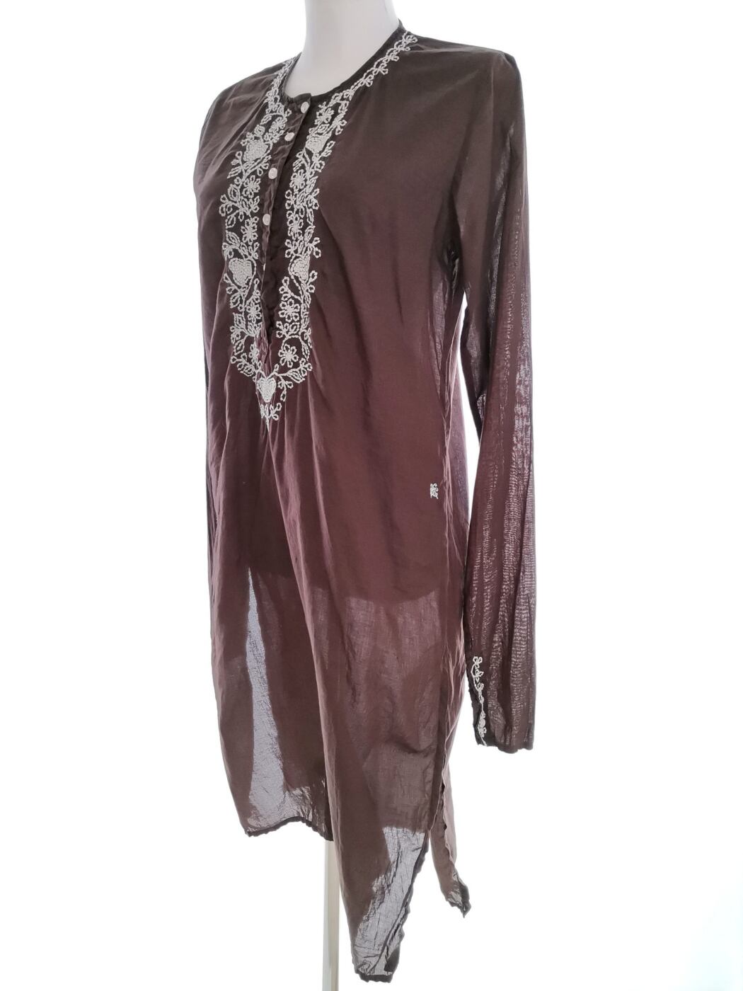 Day Birger Et Mikkelsen Rozmiar 38 Kolor Brązowy Crew Neck Tunika Popover Bluzka Długi rękaw Day Birger Et Mikkelsen Rozmiar 38 Kolor Brązowy Crew Neck Tunika Popover Bluzka Długi rękaw
