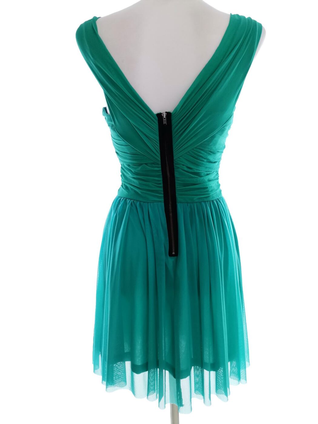 Topshop Rozmiar 8 (36) Kolor Niebieski Dekolt Serce Sukienka Bodycon Bezrękawnik Krótka Topshop Rozmiar 8 (36) Kolor Niebieski Dekolt Serce Sukienka Bodycon Bezrękawnik Krótka
