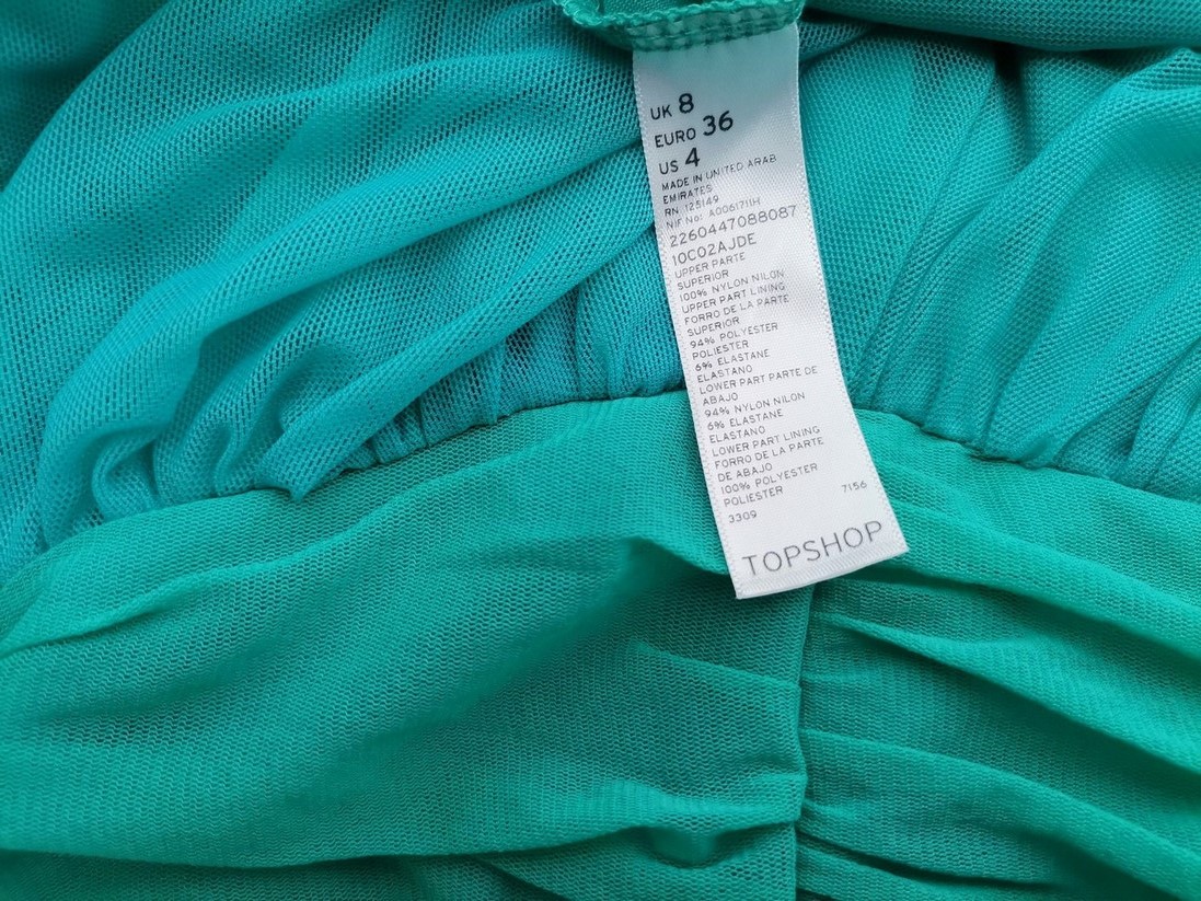 Topshop Rozmiar 8 (36) Kolor Niebieski Dekolt Serce Sukienka Bodycon Bezrękawnik Krótka Topshop Rozmiar 8 (36) Kolor Niebieski Dekolt Serce Sukienka Bodycon Bezrękawnik Krótka