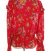Other stories Rozmiar 38 Kolor Czerwony Keyhole Crew Neck Bluzka Długi rękaw Materiał Wiskoza 100%