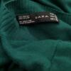 Zara Rozmiar M Kolor Szmaragdowy W serek Sweter Długi rękaw Materiał Rayon
