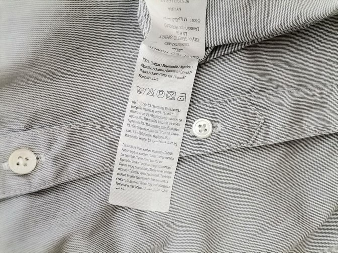 Selected Homme Rozmiar M (40) Kolor Szary Kołnierz Męska Koszula Casual Długi rękaw Materiał Bawełna 100%