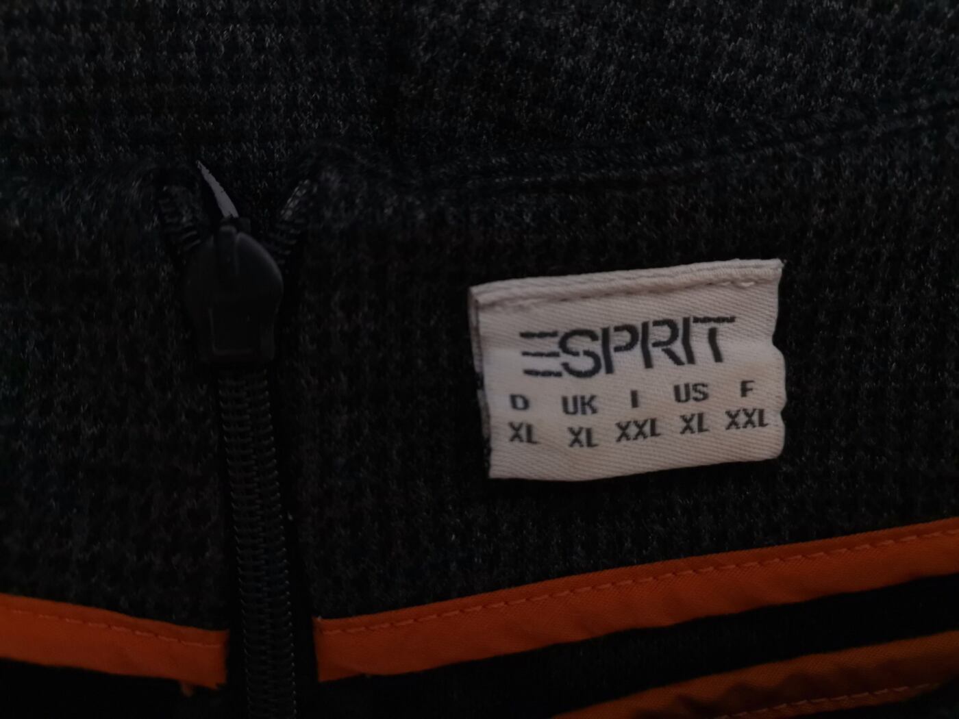 Esprit Rozmiar XL Kolor Szary Okrągły dekolt Sukienka Prostokątna Krótki rękaw Midi Esprit Rozmiar XL Kolor Szary Okrągły dekolt Sukienka Prostokątna Krótki rękaw Midi