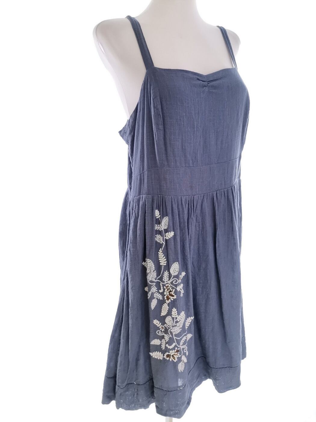 Monsoon Rozmiar 16 (44) Kolor Niebieski Kwadratowy dekolt Sukienka Sheath Bezrękawnik Midi Monsoon Rozmiar 16 (44) Kolor Niebieski Kwadratowy dekolt Sukienka Sheath Bezrękawnik Midi