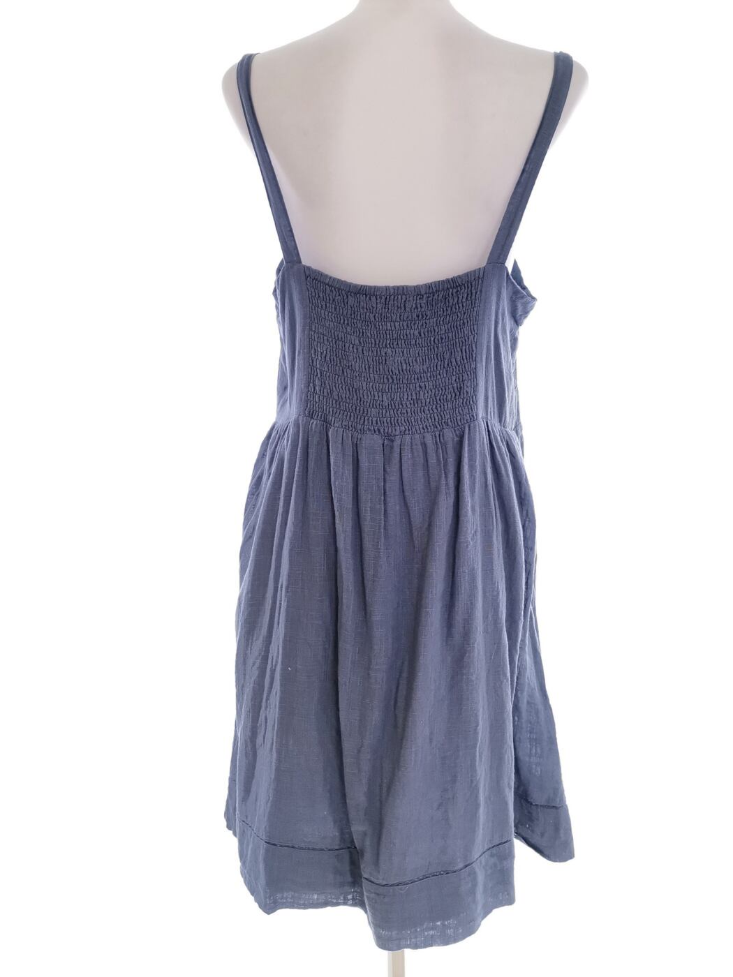 Monsoon Rozmiar 16 (44) Kolor Niebieski Kwadratowy dekolt Sukienka Sheath Bezrękawnik Midi Monsoon Rozmiar 16 (44) Kolor Niebieski Kwadratowy dekolt Sukienka Sheath Bezrękawnik Midi