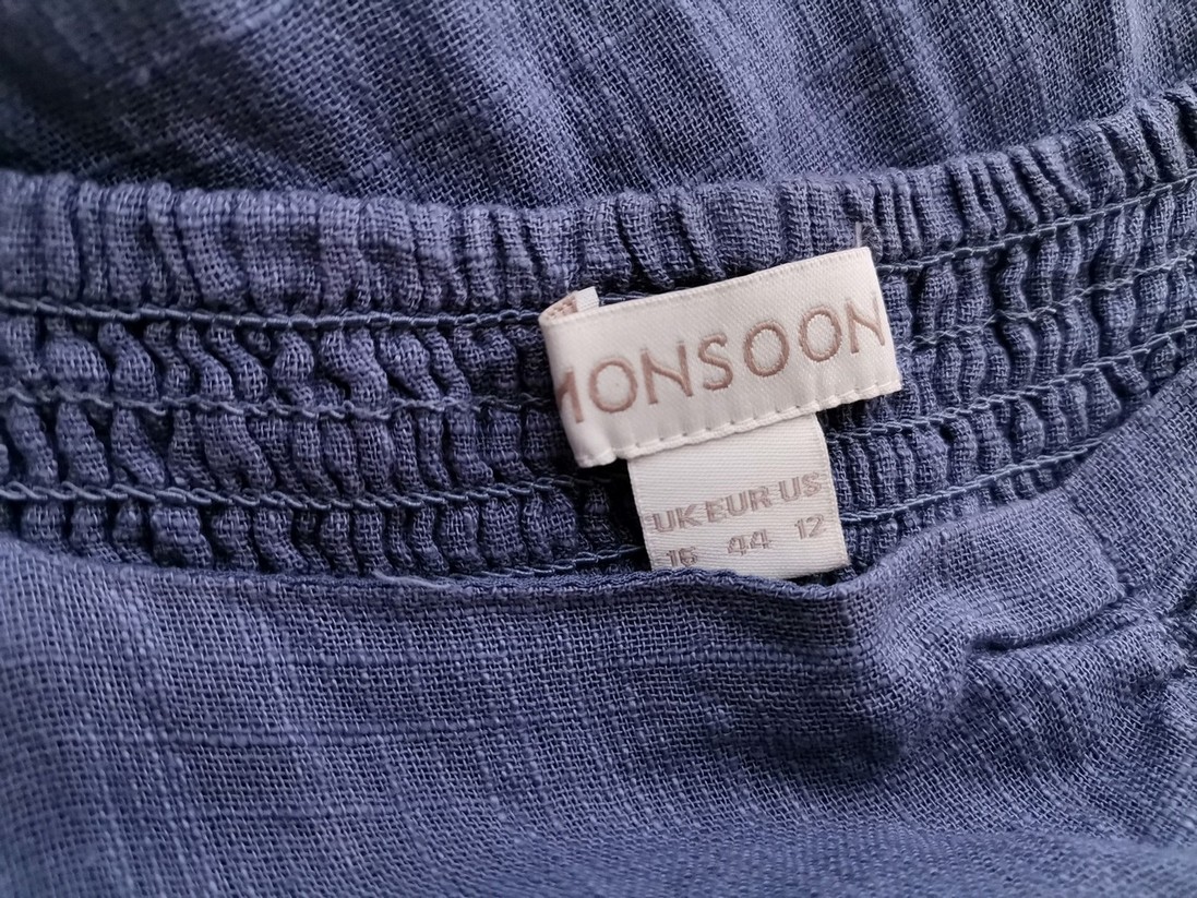 Monsoon Rozmiar 16 (44) Kolor Niebieski Kwadratowy dekolt Sukienka Sheath Bezrękawnik Midi Monsoon Rozmiar 16 (44) Kolor Niebieski Kwadratowy dekolt Sukienka Sheath Bezrękawnik Midi