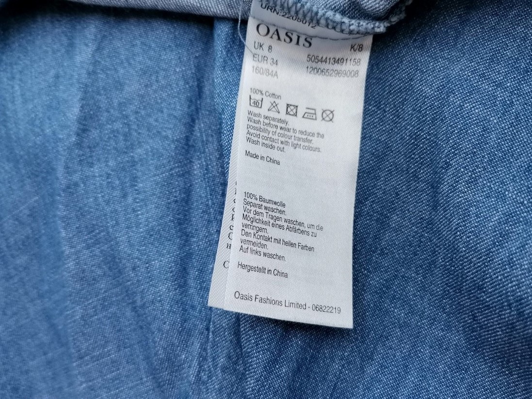 Oasis Rozmiar 8 (36) Kolor Niebieski W serek Sukienka Maxi Bezrękawnik Długa Materiał Bawełna 100% Oasis Rozmiar 8 (36) Kolor Niebieski W serek Sukienka Maxi Bezrękawnik Długa Materiał Bawełna 100%