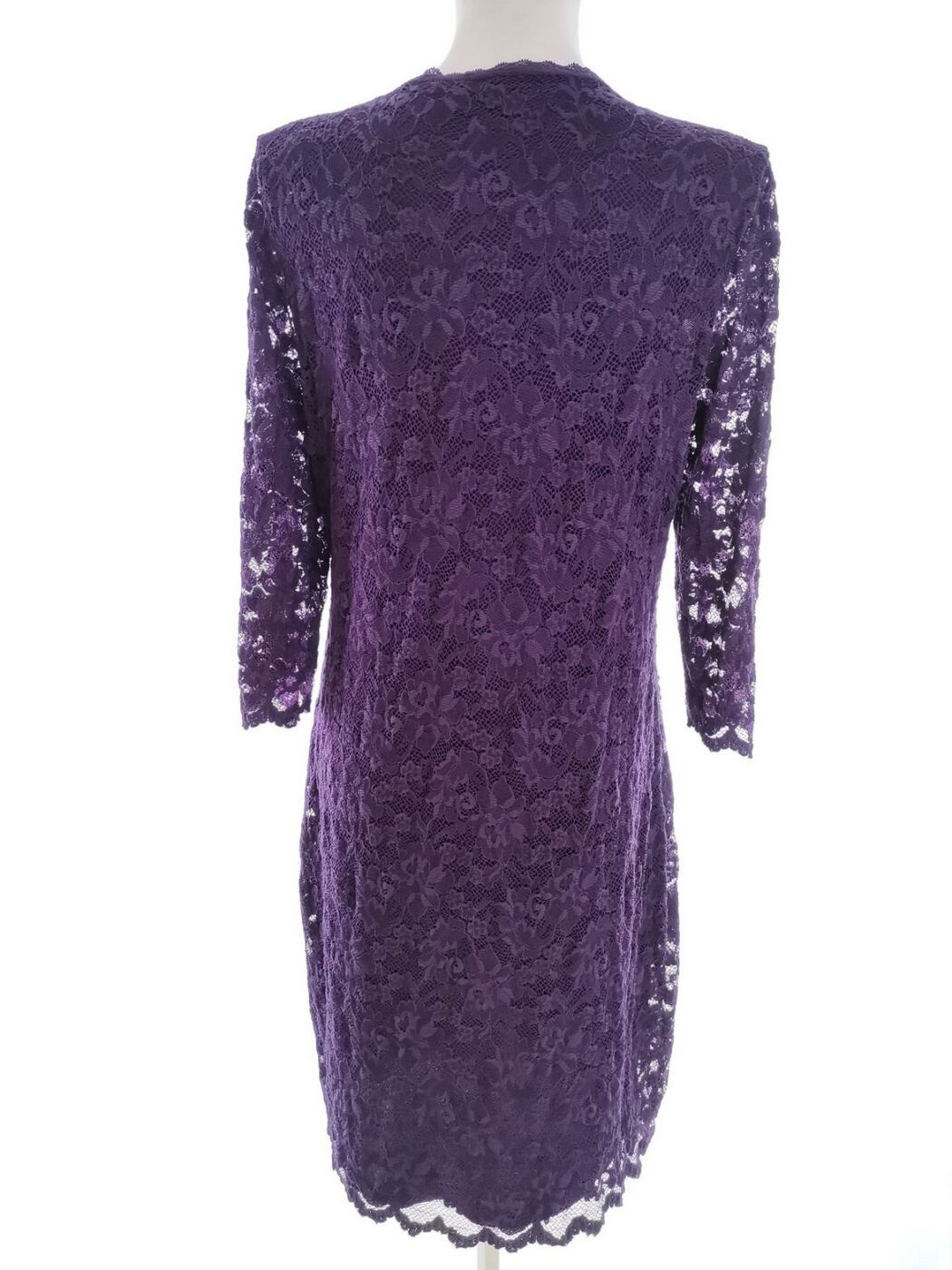 Exclusive by Tara Rozmiar L Kolor Fioletowy W serek Sukienka Bodycon Rękaw 3/4 Midi Exclusive by Tara Rozmiar L Kolor Fioletowy W serek Sukienka Bodycon Rękaw 3/4 Midi