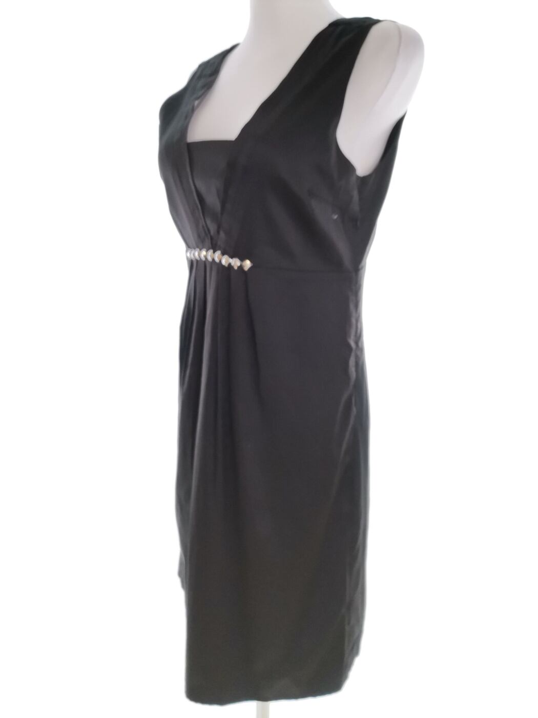 Vero moda Rozmiar 38 Kolor Czarny Kwadratowy dekolt Sukienka Sheath Bezrękawnik Midi Vero moda Rozmiar 38 Kolor Czarny Kwadratowy dekolt Sukienka Sheath Bezrękawnik Midi