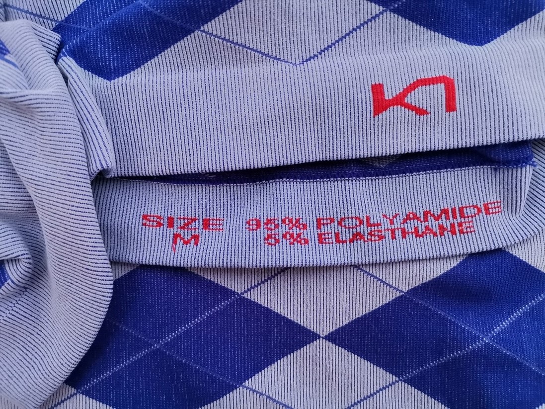 IMG_20210809_141149.jpg Kari Traa Rozmiar M Kolor Niebieski Krata Crew Neck T-Shirt Krótki rękaw