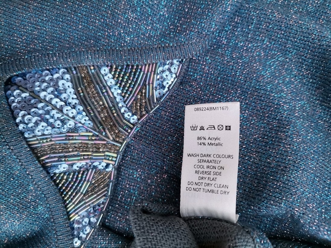 IMG_20210810_113258.jpg BONMARCHE Rozmiar L Kwadratowy dekolt Bluzka Bezrękawnik Materiał Akryl