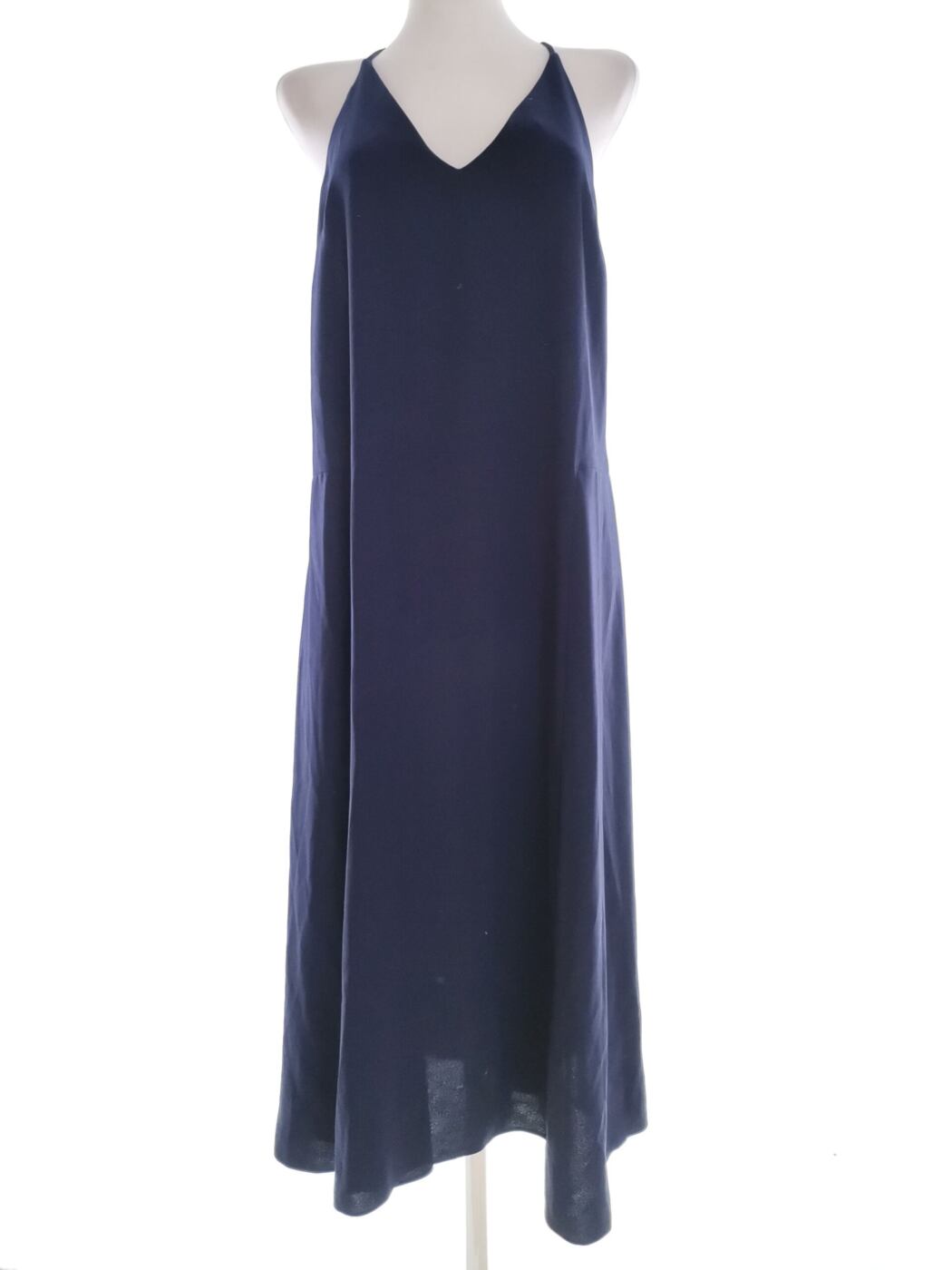 Topshop Rozmiar 10 (38) Kolor Granatowy Halter Sukienka Maxi Bezrękawnik Długa
