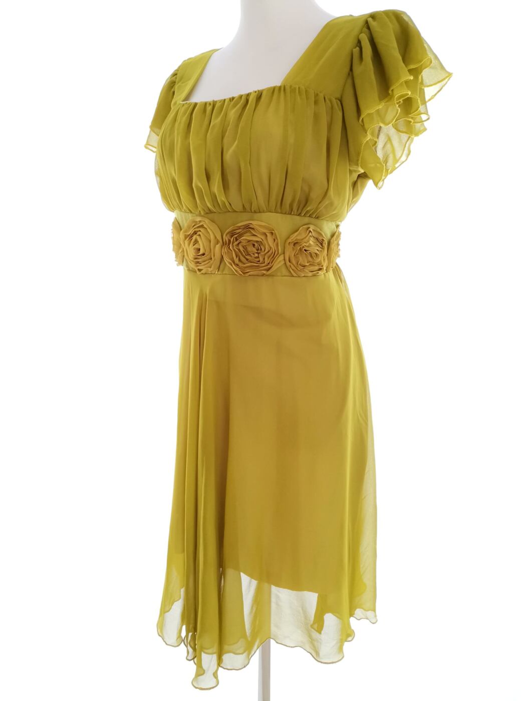 Trendy Zone Rozmiar 34/36 Kolor Limonkowa Zieleń Kwadratowy dekolt Suknia Balowa Sukienka Wieczorowa Krótki rękaw Midi Trendy Zone Rozmiar 34/36 Kolor Limonkowa Zieleń Kwadratowy dekolt Suknia Balowa Sukienka Wieczorowa Krótki rękaw Midi