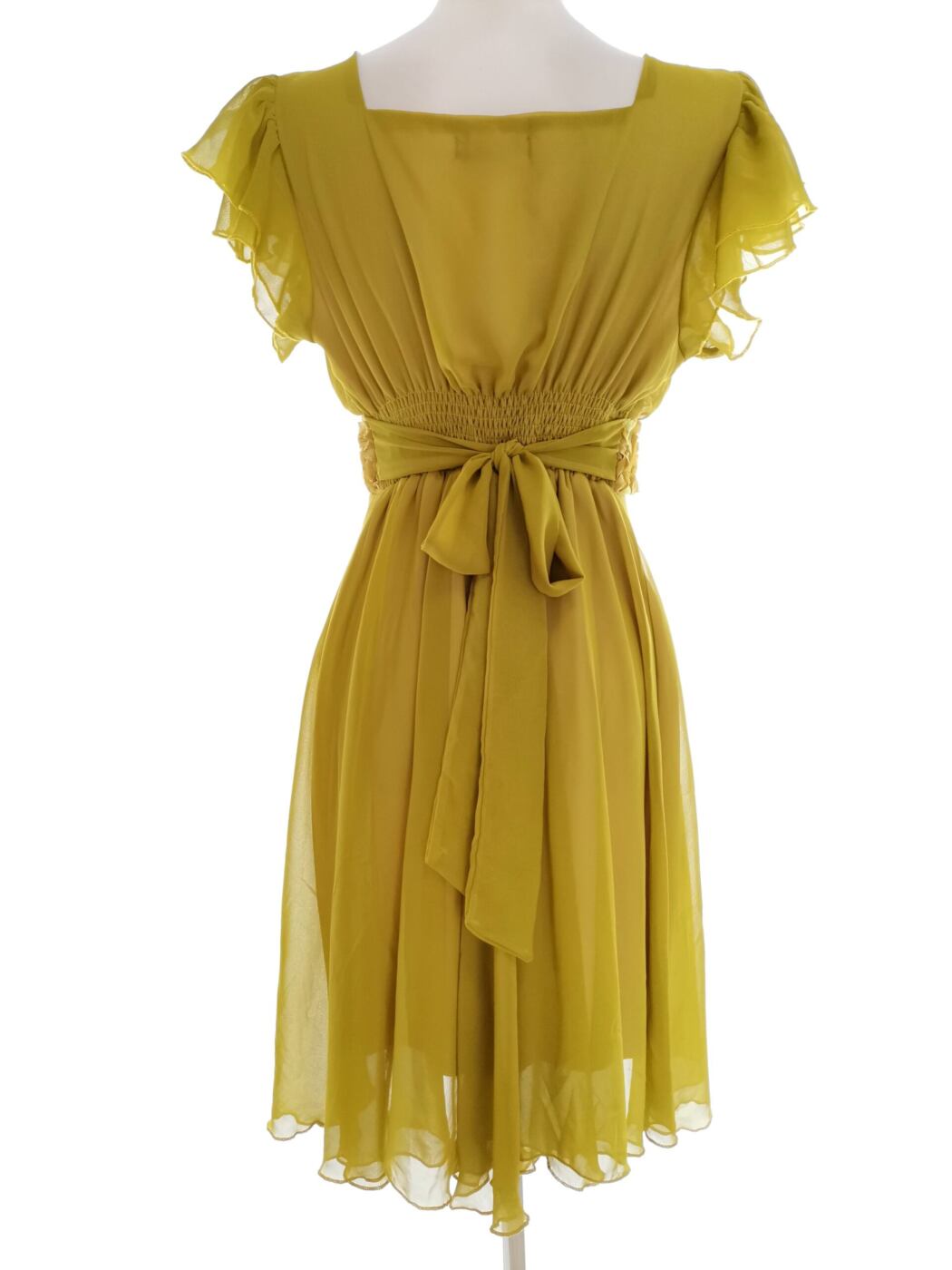 Trendy Zone Rozmiar 34/36 Kolor Limonkowa Zieleń Kwadratowy dekolt Suknia Balowa Sukienka Wieczorowa Krótki rękaw Midi Trendy Zone Rozmiar 34/36 Kolor Limonkowa Zieleń Kwadratowy dekolt Suknia Balowa Sukienka Wieczorowa Krótki rękaw Midi
