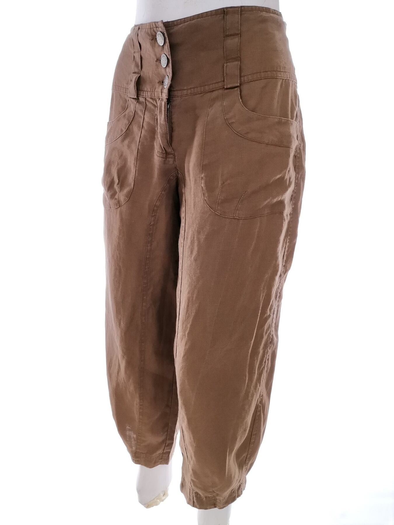 IMG_20210810_142502.jpg Soyaconcept Rozmiar 36 Kolor Brązowy Spodnie Casual Materiał Len 100%