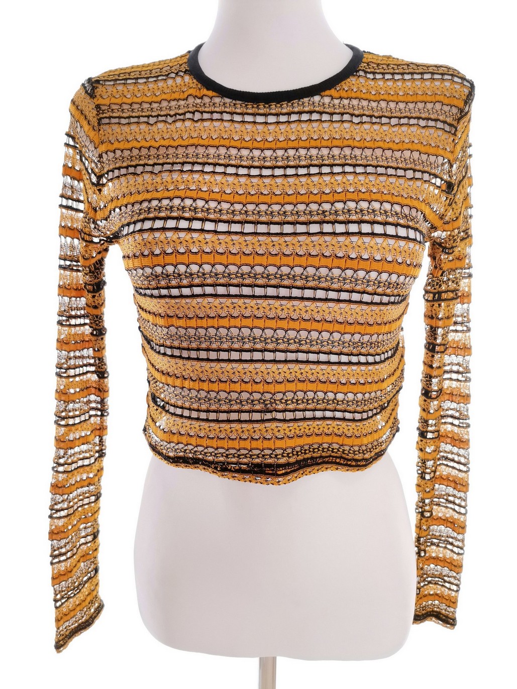 Topshop Rozmiar 8 (36) Kolor Żółty Crew Neck Sweter Długi rękaw