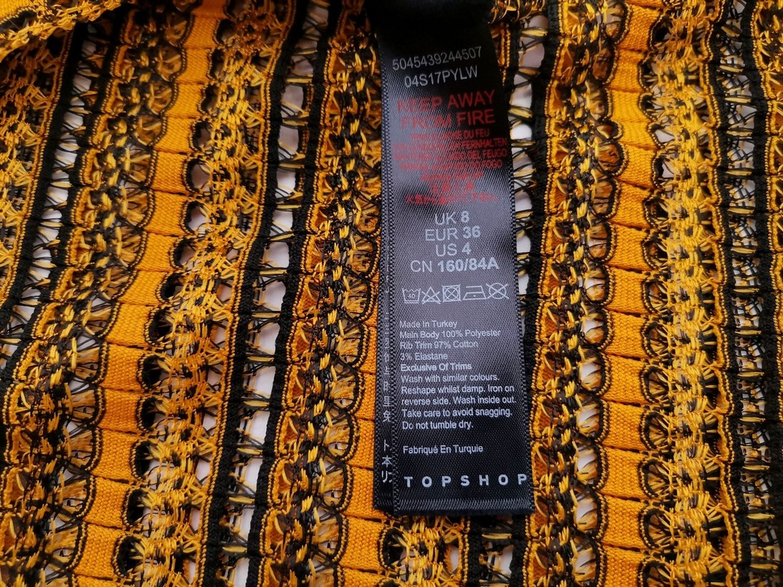 IMG_20210810_144205.jpg Topshop Rozmiar 8 (36) Kolor Żółty Crew Neck Sweter Długi rękaw