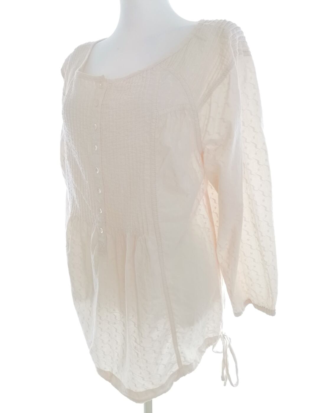 Generous by lindex Rozmiar L Kolor Kremowy Okrągły dekolt Tunika Popover Bluzka Rękaw 3/4 Materiał Bawełna 100% Generous by lindex Rozmiar L Kolor Kremowy Okrągły dekolt Tunika Popover Bluzka Rękaw 3/4 Materiał Bawełna 100%