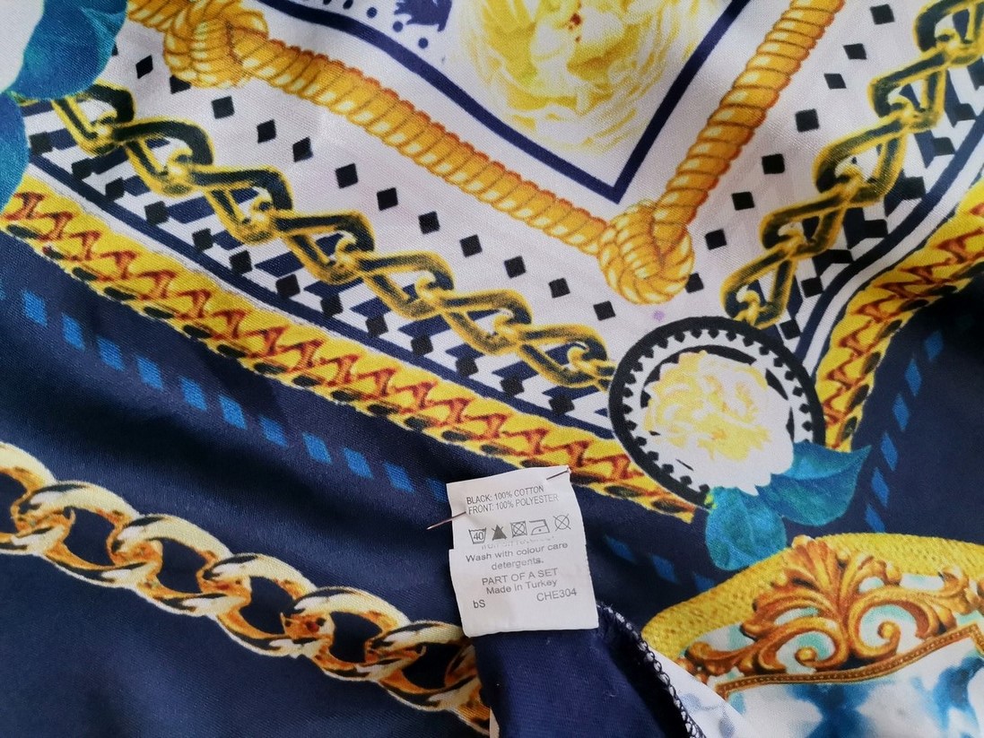River island Rozmiar 8 (36) Kolor Granatowy Okrągły dekolt Tunika Bluzka Krótki rękaw Materiał Bawełna 100%