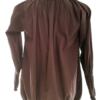 Pomp de lux Rozmiar 38/40 Kolor Brązowy Split Crew Neck Bluzka Popover Guziki Długi rękaw Materiał Bawełna 100%