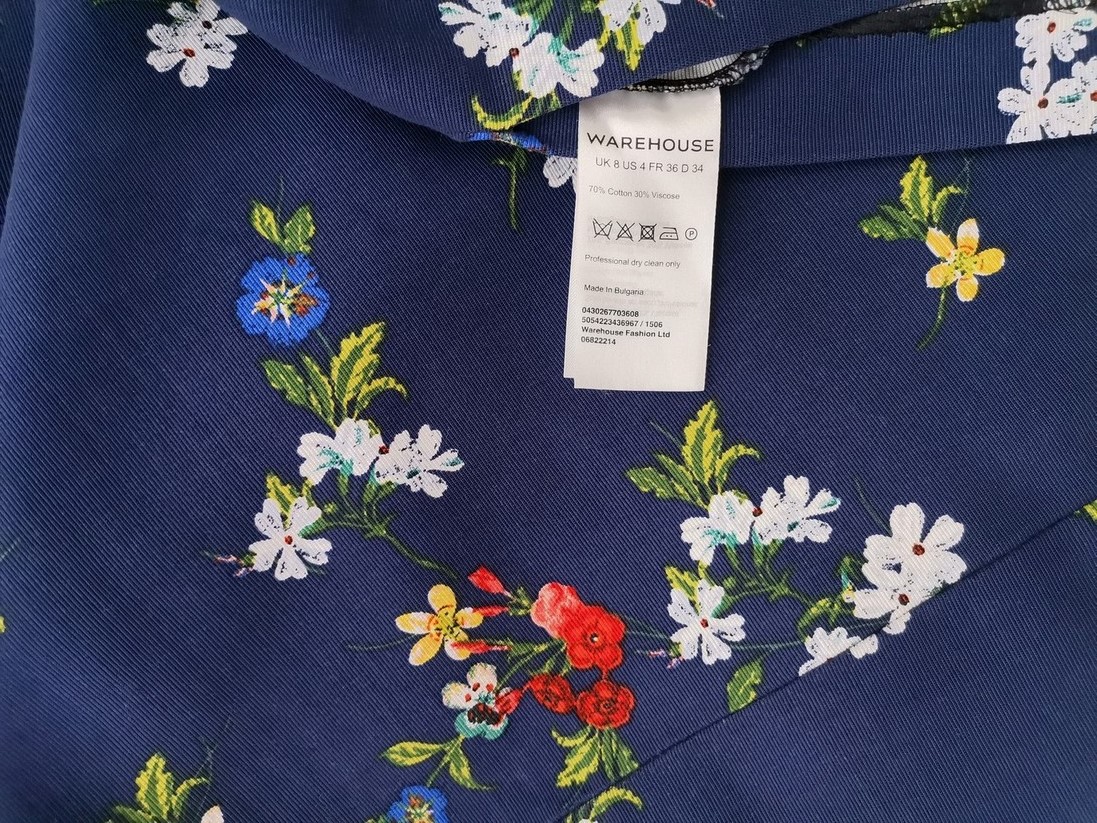 Warehouse Rozmiar 8 (36) Kolor Granatowy Spódnica Maxi Długa Materiał Bawełna