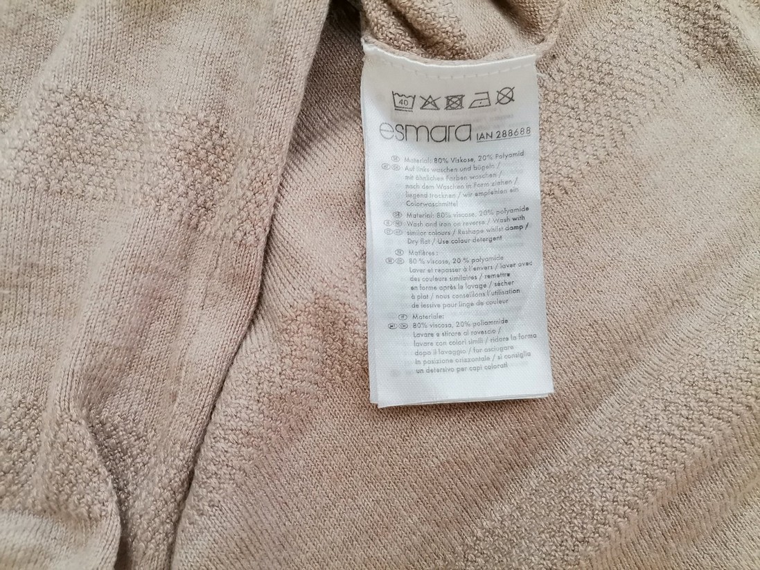 IMG_20210812_140031.jpg Esmara Rozmiar 40/42 Kolor Beżowy Crew Neck Sweter Długi rękaw Materiał Wiskoza