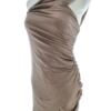 ASOS Rozmiar 10 (38) Kolor Beżowy Na Jedno Ramię Sukienka Bodycon Bezrękawnik Do Kolan Materiał Wiskoza