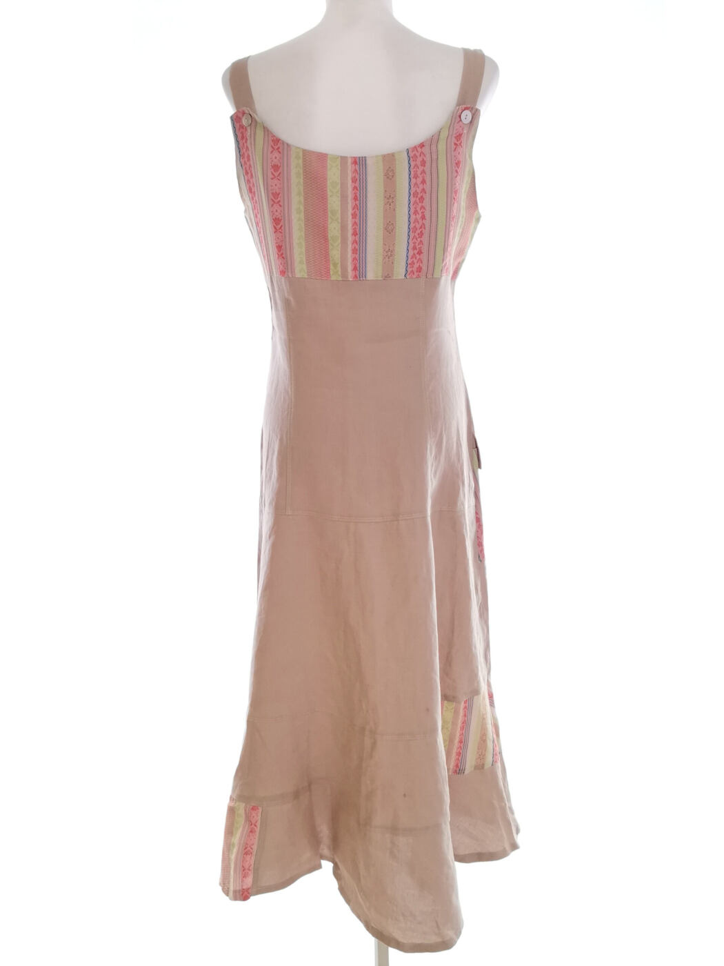 Femmes Je Vous Aime Rozmiar 40 Kolor Beżowy Odkryte Ramiona Sukienka Maxi Bezrękawnik Długa Materiał Len 100% Femmes Je Vous Aime Rozmiar 40 Kolor Beżowy Odkryte Ramiona Sukienka Maxi Bezrękawnik Długa Materiał Len 100%
