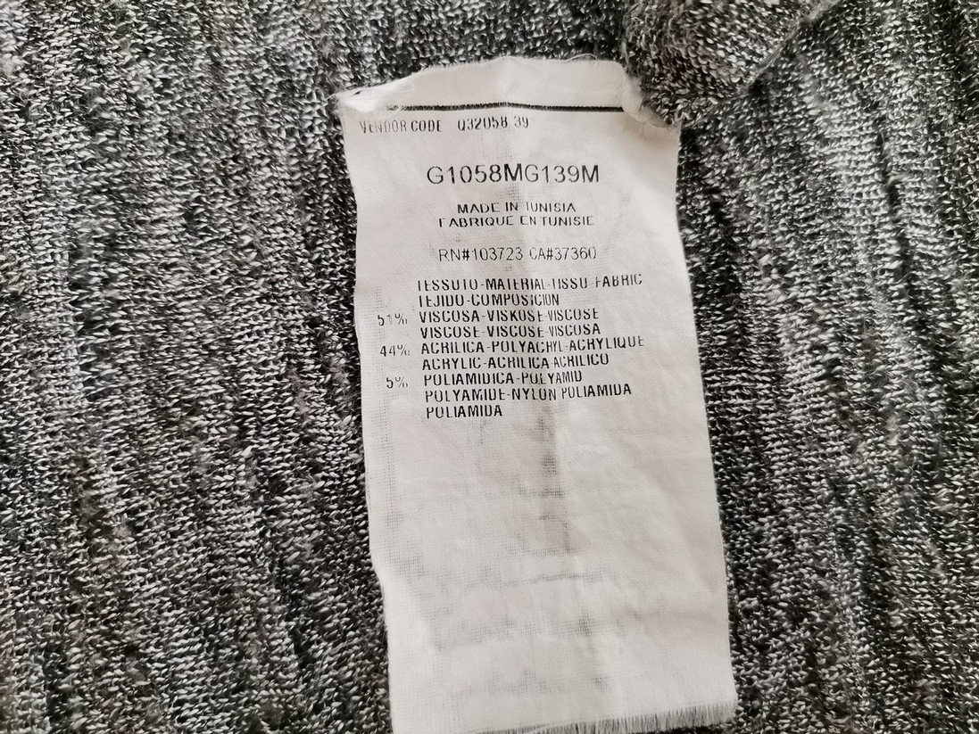 Emporio Armani Rozmiar 48 Kolor Szary Okrągły dekolt Tunika Bluzka Długi rękaw Materiał Wiskoza