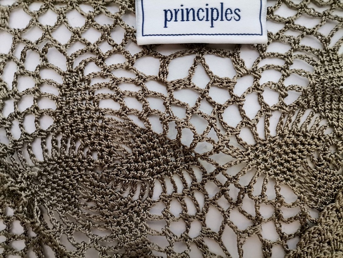 IMG_20210813_130929.jpg Principles Rozmiar 42/44 Kolor Khaki W serek Kardigan Zapinany Długi rękaw Otwarta dzianina